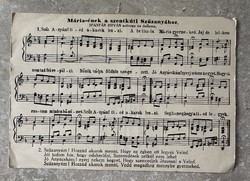 In favor of the monastery in Szentkút, postcard with music, 1935