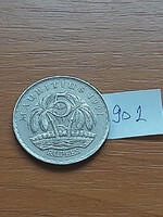 Mauritius 5 rupees rupees 1991 president, copper-nickel, diameter: 31 mm #902