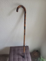 Antique silver ring wooden gallwitz walking stick