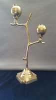 2 Branch brass candle holder 29 cm in beautiful condition!
