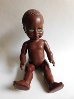 Rare vintage negro sleeping doll 60s - 39 cm