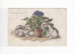 H:157 Easter antique greeting card 