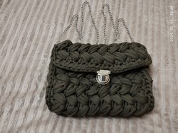Bag crocheted from T-shirt yarn