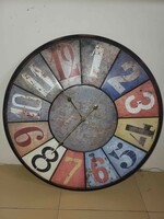 Large metal wall clock, diameter 78 cm