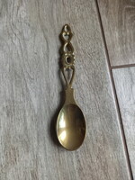 Gorgeous old copper teaspoon/decorative spoon (15x3.5 cm)