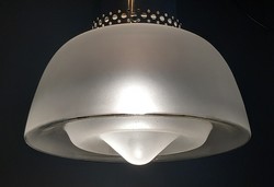 Hatalmas Bauhaus mennyezeti lámpa  ALKUDHATÓ Muránói búrával