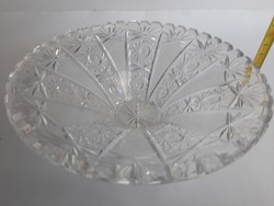 Nagyméretű kristály tál - tányér - asztalközép -kínáló
