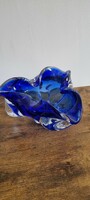 Murano(?) Blue glass ashtray, bowl