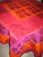 Csodaszép vintage batikolt különleges színvilágú pamut terítő új