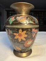 Nagyon szép indiai festett réz váza eladó