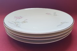4 pieces of krone bavarian small plate plate with rose flower pattern