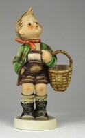 1Q687 flawless hummel porcelain boy figure with a basket 17.5 Cm