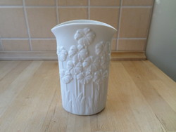 Biscuit white porcelain vase 15 cm