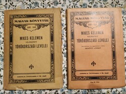 Mikes Kelemen válogatott törökországi levelei, Magyar könyvtár, háború előtti