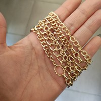 New gold-plated 3-row metal necklace 41 +6cm
