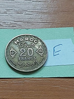 Morocco morocco 20 francs 1952 1371 copper-aluminum-nickel, v. Mohamed #e