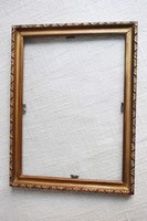 Picture frame, frame, glazed, gold color 25 x 19 cm, frame thickness 1.8 cm