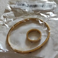 Unopened tiffany effect gold-plated steel set of the ring 17.5Mm (55)