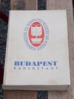 "Budapest, a fürdőváros" német nyelvű antik útikönyv Budapestről szép illusztrációkkal (1938)