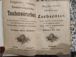 Antik magyar-német, német-magyar zsebszótár 1899, hibátlan