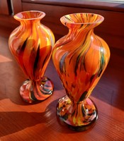 Színpompás Bohemia üveg vázák