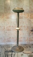 Antik réz asztali lámpa állvány onix betéttel, 60 cm