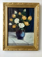 Flower still life, reed m. With Signo.