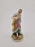 Dressel Kister hölgy porcelán figura antik német 13.5cm