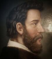 HUF 1 auction! Rarity! Titus Szent istvány 1822-1888 Slovak painter! Portrait of a bearded man!