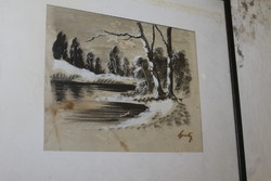 Antique signed painting 248