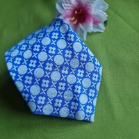 ESKÜVŐ NYK58 - Kék alapú mintás - selyem nyakkendő