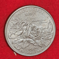 2002.  USA emlék negyed dollár (Mississippi) (330)