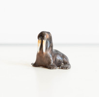Miniature porcelain walrus figure - metzler & ortloff