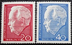 Bb2134-5 / Germany - Berlin 1964 heinrich lübke stamp set postal clerk