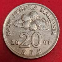 2001. Malaysia 20 sen (488)