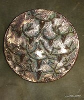 Mária R. Törley (1950): nine miraculous deer. Bronzed small relief with a diameter of 9 cm.