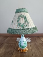 Herend green lamp with Indian basket pattern