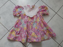Beautiful, patterned little girl's dress, size 92