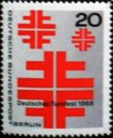 Bb321 / Germany - Berlin 1968 gymnastics festival stamp postal clerk