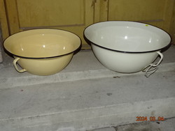 Old enameled enameled vajling large bowl bowl basin