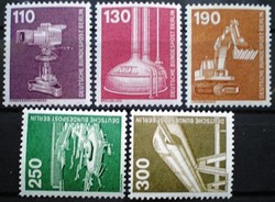 Bb668-72 / germany - berlin 1982 industry and technology stamp set postal clerk