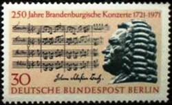 Bb392 / Germany - Berlin 1971 Brandenburg concerts stamp postal clerk