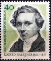 Bb542 / Germany - Berlin 1977 Eduard Gaertner stamp postal clerk