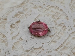 Old copper stone brooch, 2.3 cm