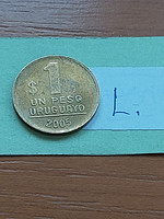 Uruguay 1 pesos 2005 aluminum bronze #l