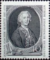 Bb454 / Germany - Berlin 1973 johann joachim quantz stamp postman