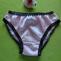 Fen004 - traditional style satin panties m/42 - pink/black