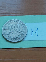 Argentina 20 centavos 1920 copper-nickel #m