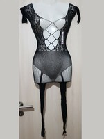 New, full-length cut out sexy fishnet dress, tights xs-3xl