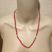 Wonderful coral string of pearls at a good price, 55cm